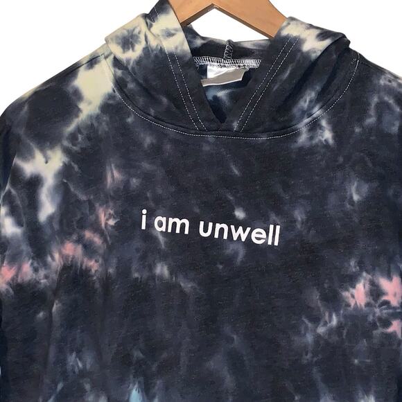 Barstool Sports Call Her Daddy I Am Unwell Cropped tie dye Hoodie - Picture 4 of 6